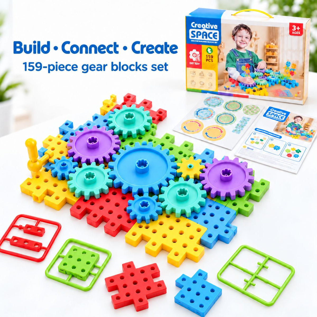 Creative Space 159-Piece Gear Building Blocks Set