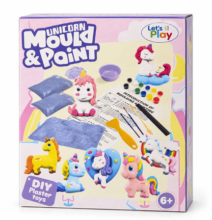 Unicorn Mould & Paint DIY Plaster Toy Kit for Kids – Creative Art & Craft Set