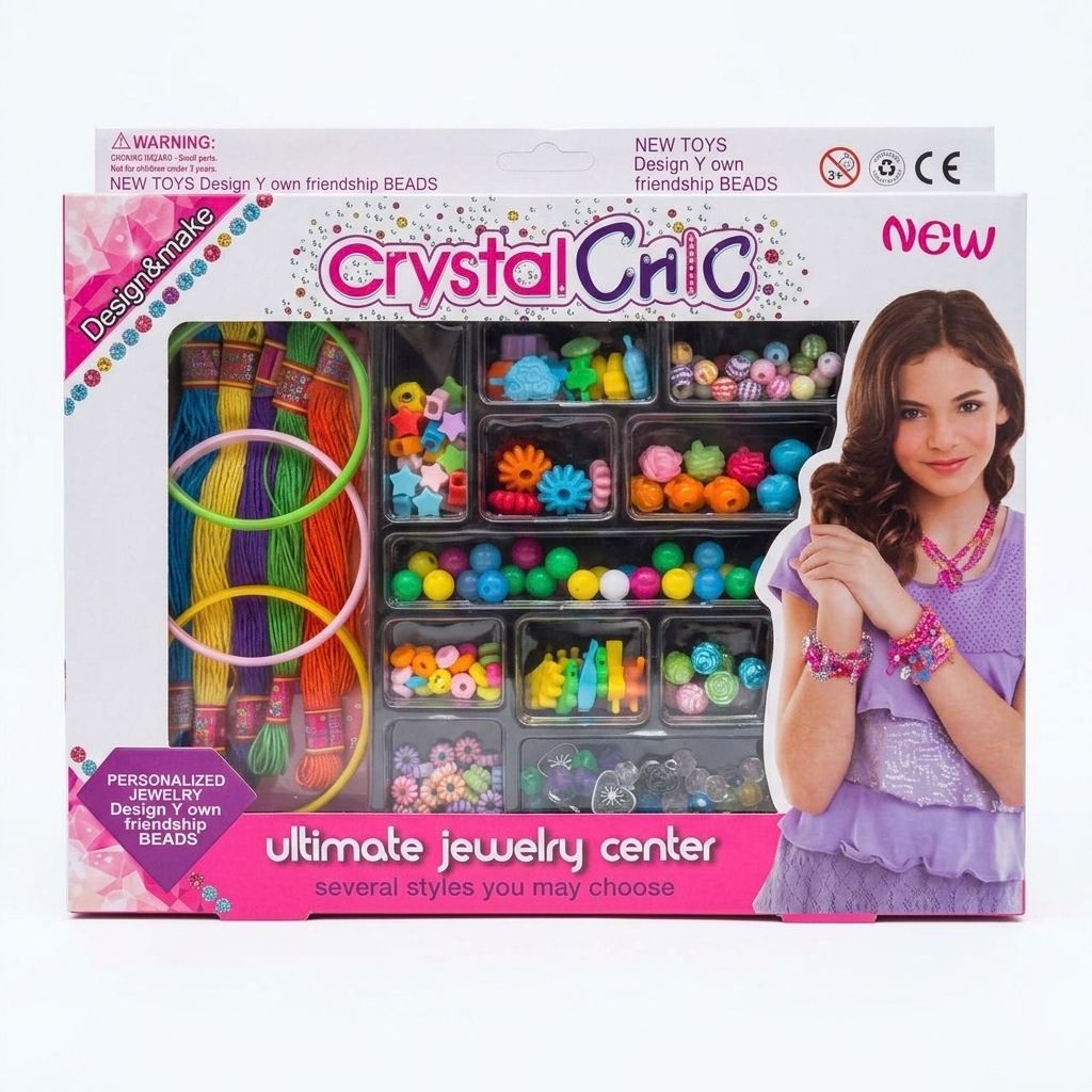Crystal Chic™ 2-in-1 Jewellery Making Kit | Beads & Friendship Bracelets