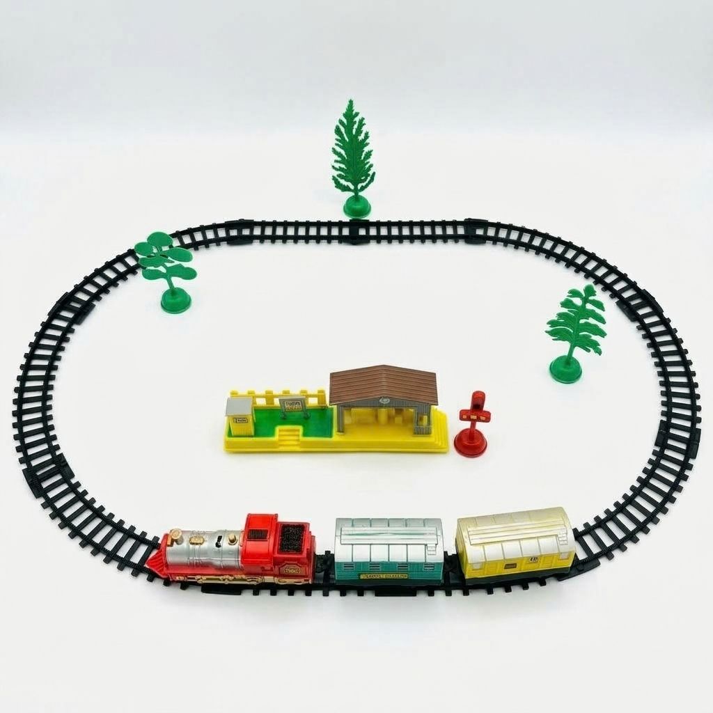 Classic Rail™ 24-Piece Battery-Operated Train Track Set