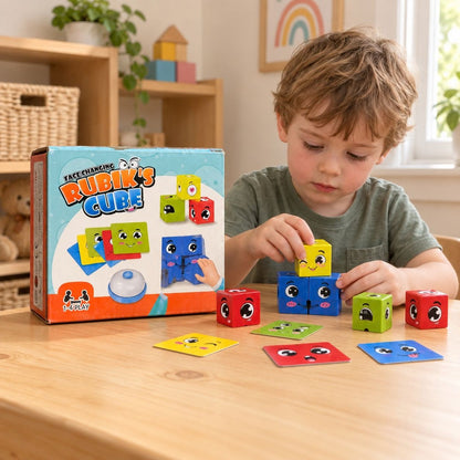 FaceFlip™ Expression Cube Challenge Game with Bell