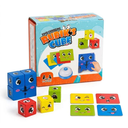 FaceFlip™ Expression Cube Challenge Game with Bell