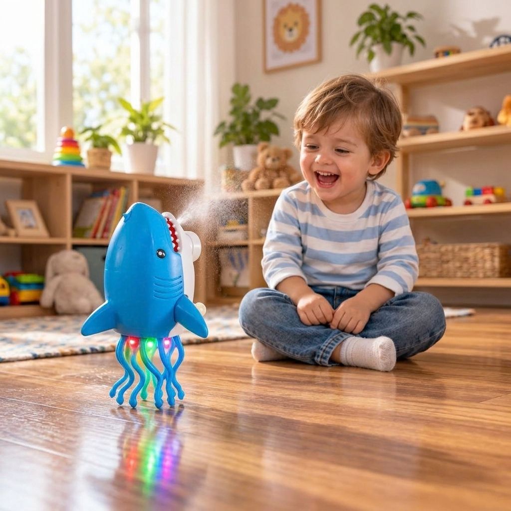 Musical Dancing Shark Toy with Mist Spray &amp; Lights