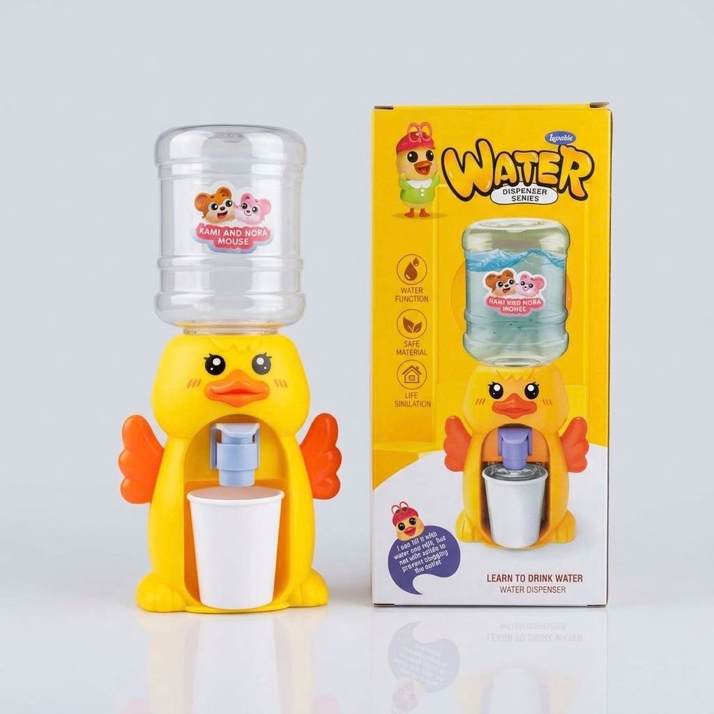 QuackSip™ Kids Mini Water Dispenser – Cute Duck Design